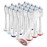 🦷 zuva sonic electric toothbrush replacement heads (20-pack): compatible with philips sonicare snap-on rechargeable toothbrushes logo