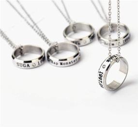 img 2 attached to 🎁 YX&ST 8 Pack BTS Bangtan Boys Ring & Necklace Set - Perfect Army Gifts for Kpop Fans