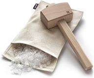 раздробленное ледяное наслаждение: молоток для льда glacio и мешок льюиса - деревянный молоток и холстяная сумка для безупречных результатов логотип