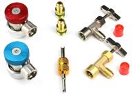 🔌 high/low side quick couplers r134a recharge kit - lu-hawk automotive with self sealing and single-use can tap valves, plus valve core removal tool logo