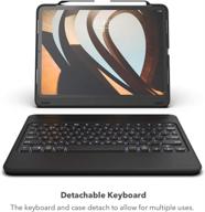 🔒 zagg rugged book go - прочный чехол и bluetooth-клавиатура для ipad pro 12,9" - 3-го и 4-го поколений - черный: максимальная защита и уникальный опыт набора текста логотип