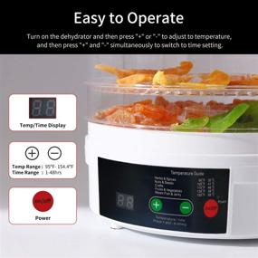 img 3 attached to Vchiming Food Dehydrator Machine - Electric Dryer Dehydrator for Beef Jerky, Fruit, Vegetables, Meat, Dog Treats - BPA Free 5 Trays with Digital Timer, Temperature Control, Overheat Protection - Includes Recipe Book