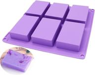 🛁 x-haibei 6-cavity rectangle lotion bars silicone soap mold for homemade crafts logo