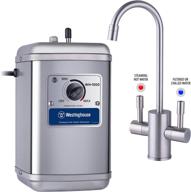 💧 premium westinghouse instant dispenser: stylish brushed nickel hot and cold water faucet logo