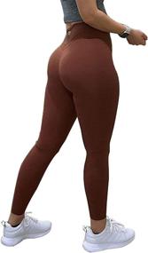 img 4 attached to 🔥 TomTiger Women's High Waisted Yoga Pants 7/8 Length for Workout - Butt Lifting, Tummy Control, and Booty Tights