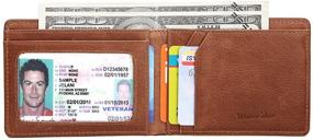 img 2 attached to Premium Leather Wallet with Billfold Pocket: Ultimate RFID Blocking Men's Accessory in Wallets, Card Cases & Money Organizers