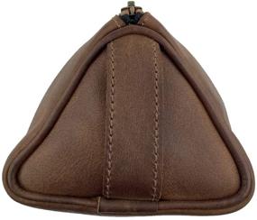 img 2 attached to Premium Handmade Soft Leather Travel Dopp Kit for Toiletries by Hide & Drink :: Bourbon Brown