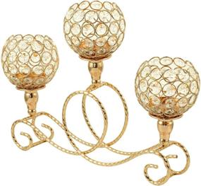 img 4 attached to 🕯️ Elegant Gold Crystal Candle Holders: Perfect Table Candelabra Centerpieces for Party, Christmas, Thanksgiving - VINCIGANT Halloween Decorations & Festive Gifts for All Occasions