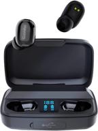 🎧 wireless earbuds with bluetooth 5.0, digital display & power bank - true wireless stereo headset for more compatibility and premium stereo sound logo