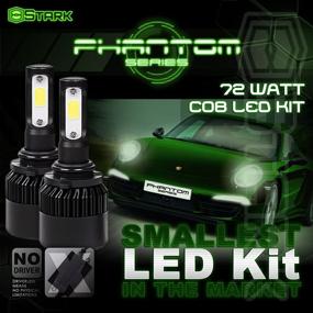 img 2 attached to Stark Industries Phantom Series 72W LED Headlights Conversion Kit - 9006/HB4, 6000K White, IP68 Waterproof