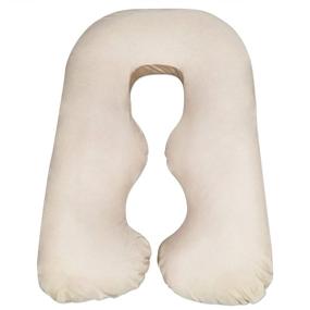 img 1 attached to 🤰 Leachco Back 'N Belly Chic Supreme Maternity Pillow - Lightly Latte - 55" L x 33" W x 8.5" D: The Ultimate Comfort for Expecting Mothers