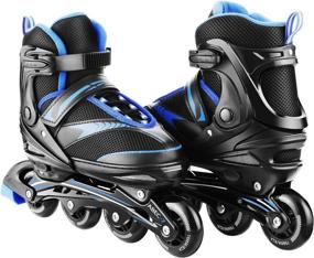 img 4 attached to 🛼 Hikole Adjustable Inline Skates - Safe and Durable Outdoor Roller Skates for Adults, Teens, Men, Women, Girls, and Boys