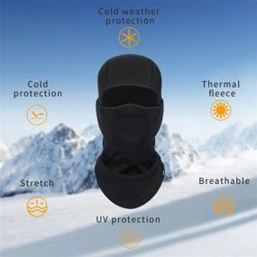 img 3 attached to ❄️ SAITAG Winter Balaclava Ski Mask - Warm Face Mask for Cold Weather Skiing, Snowboarding, Motorcycling, Ice Fishing - Ideal for Men