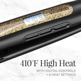 img 1 attached to 💁 Remington S6501 1” Ultimate Ceramic Flat Iron - Frizz Protection, Smooth Glide Hair Straightener, High Heat & Temperature Lock