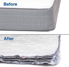 img 3 attached to 🛏️ FIDELITY SELLER King/California King Mattress Vacuum Bag for Moving - Compress Mattress, Double Zip Seal, Leakproof Valve, and Straps Included. Huge Mattress Bag Designed for Easy Moving.