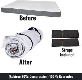 img 1 attached to 🛏️ FIDELITY SELLER King/California King Mattress Vacuum Bag for Moving - Compress Mattress, Double Zip Seal, Leakproof Valve, and Straps Included. Huge Mattress Bag Designed for Easy Moving.