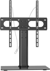 img 4 attached to 📺 WALI TV Stand with Glass Base & Security Wire: Ideal Mount for 32-47 inch LED, LCD, OLED, Plasma TVs - VESA 400x400mm, Black