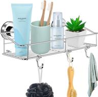 🚿 siphodec stainless steel shower caddy: versatile bath wall shelf and organizer with no drilling required logo