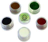 🎨 certified organic go green face paint kit for kids - 5 color set, ideal for all skin types - resealable, reusable, and great gift for halloween - 36 month shelf life logo