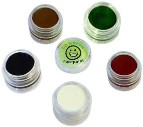 img 4 attached to 🎨 Certified Organic Go Green Face Paint Kit for Kids - 5 Color Set, Ideal for All Skin Types - Resealable, Reusable, and Great Gift for Halloween - 36 Month Shelf Life