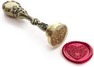 vintage brass heart wax seal stamp: perfect for invitations, envelope decorations, and gift packings at birthday parties, weddings, and signatures logo