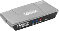 tesmart hdmi splitter 1x2 - 4k@60hz, dual monitor support for pc ps3 ps4 xbox, hdcp 2.2, hdr, 18gbps (grey) logo