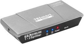 img 4 attached to TESmart HDMI Splitter 1x2 - 4K@60Hz, Dual Monitor Support for PC PS3 PS4 Xbox, HDCP 2.2, HDR, 18Gbps (Grey)