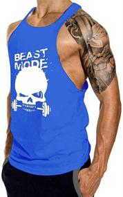 img 3 attached to GZXISI Bodybuilding Stringer Workout Sleeveless Men's Clothing for Active