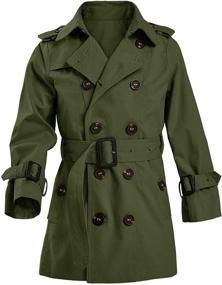 img 4 attached to 🧥 Stylish Lightweight Trench Coat: Classic Double Breasted Jacket for Boys and Girls - Ideal Spring/Fall Outwear Dress Coats with Belted Design