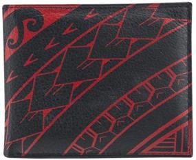 img 2 attached to 🌺 Authentic Polynesian Tattoo Bifold Leather Men's Wallets, Card Cases & Money Organizers: Stylish Accessories for the Modern Gentleman