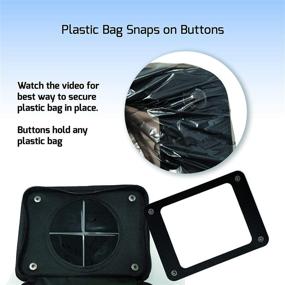 img 3 attached to DEELIX Car Trash Bin: Sturdy Zipper Lid, Premium Material, Leak Proof. Convenient Storage Pockets & Tissue Box Pocket. Includes Air Freshener & Disposable Bags.