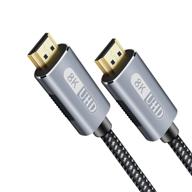 🔌 6.6ft high speed hdmi cable, 8k hdmi 2.1 with 48gbps, nylon braided cord for earc hdr10 4:4:4, hdcp 2.2&amp;2.3, compatible with apple fire lg samsung tv ps5 ps4 switch xbox roku - dolby atmos supported logo