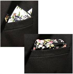 img 1 attached to Stay Stylish at Work with BonjourMrsMr Business Casual Floral Handkerchiefs