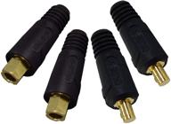 переходник для сварочного кабеля quick connector dinse-style 200amp-300amp (размер #4-#1) 35-50 квадратных миллиметров - упаковка из 2 штук логотип