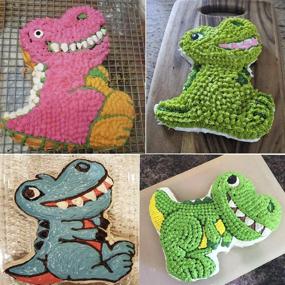 img 3 attached to 🎂 Sakolla Dinosaur Cake Pan: Perfect for Kids Birthday Parties, Baby Showers, New Year and Wedding Celebrations