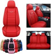 sogloty car seat covers faux leather auto vehicle front back seat cushion cover protector for cars suv pick-up truck universal full set for auto interior accessories (front rear logo