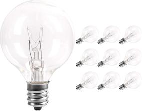 img 4 attached to 🌞 G40 Replacement Light Bulbs 5W Clear Globe Bulb for E12/C7 Candelabra Screw Base Sockets, 1.5-Inch Dimmable Light Bulbs for Indoor and Outdoor Patio Decor, Pack of 10