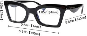 img 3 attached to 🦋 Protect Your Eyes with SOOLALA Anti-Blue Blocker Light Butterfly Readers Cateye Reading Glasses