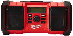 img 3 attached to 📻 Радио Milwaukee 2890-20 M18 для строительных площадок: 18V двойная химия, амортизирующие наконечники, зарядка смартфонов USB 2.1A, 3.5 мм аудиовход.