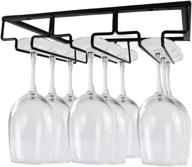 under cabinet wine glass rack: 3-row stemware hanging organizer for kitchen bar cabinet (single) логотип