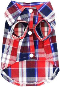 img 4 attached to YAODHAOD Dog Shirt: Stylish Plaid Pet Clothes for Thanksgiving & Christmas