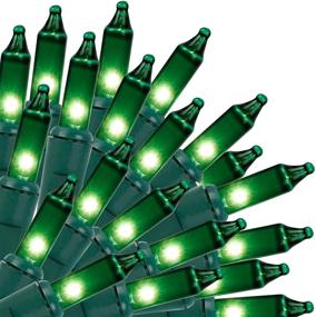 img 4 attached to 🎄 UL Certified Green Wire Christmas Lights - 150-count Incandescent Mini String Lights for Indoor Outdoor Use, Perfect for St. Patrick's Day, Holiday Decorations, Party, Home, Garden - Green