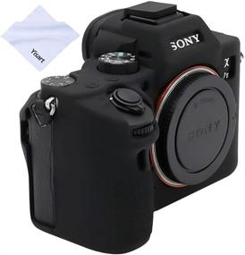 img 3 attached to 📷 Yisau Sony A7iii A7Riii A7siii Case - Professional Silicone Protective Cover with Microfiber Cloth (Black)