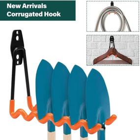 img 1 attached to 🔧 Heavy Duty Garage Hooks - Pack of 12 Steel Wall Mount Utility Hooks with Anti-Slip Coating for Power Tools, Ladders, Bikes, and Garden Yard Tools - Efficient Organizer for Garage Storage