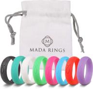 💍 mada rings women's silicone wedding rings for active lifestyles - stylish bands for athletic, outdoor, & busy women logo