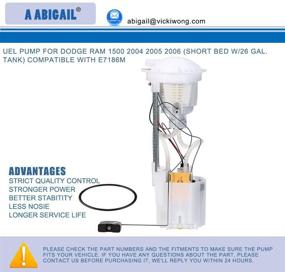 img 3 attached to 🔥 High-Quality Fuel Pump for DODGE RAM 1500 2004-2006 3.7L, 4.7L, 5.7L (Short Bed w/26 Gal. Tank) - Compatible with E7186M