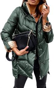 img 4 attached to Cnkwei Quilted Lightweight Jackets Metallic Women's Clothing and Coats, Jackets & Vests