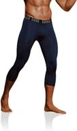 🩳 saraca core men's compression 3/4 capri pants - running, cycling, workout shorts, yoga leggings logo