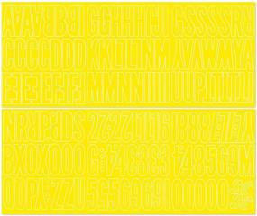 img 3 attached to 🔤 Yellow 3" Permanent Adhesive Vinyl Letters & Numbers - Package of 160