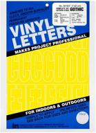 🔤 yellow 3" permanent adhesive vinyl letters & numbers - package of 160 logo